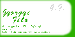 gyorgyi filo business card